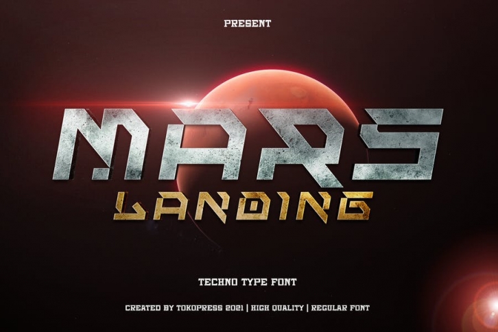 Mars Landing - Futuristic Techno font Font Download
