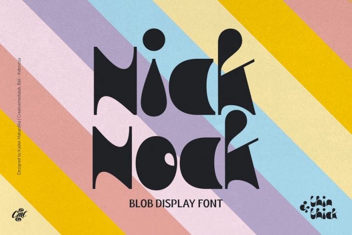 Nick Nock - Blob Display font Font Download