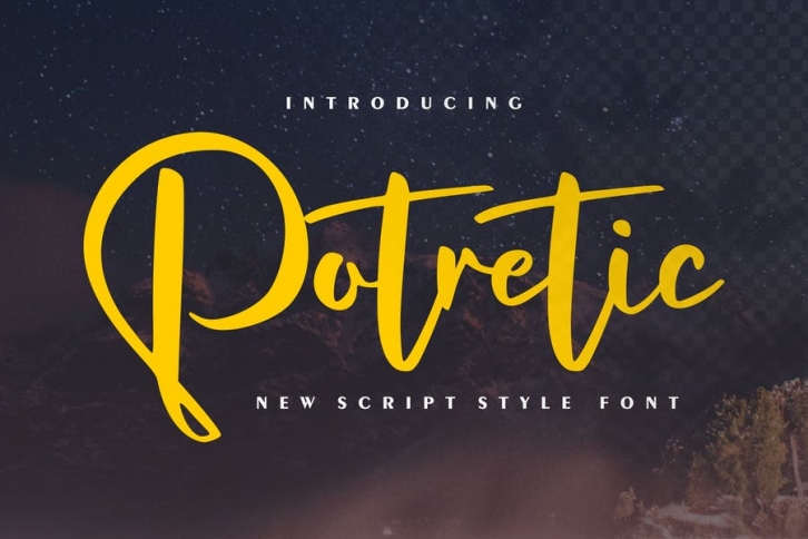 Potretic | New Script Style Font Font Download