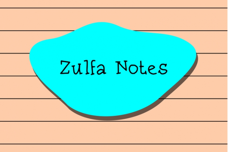 Zulfa Notes Font Download