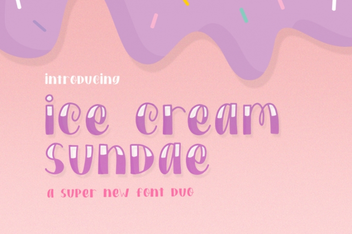 Ice Cream Sundae Font Duo (Comic Fonts, Round Fonts, SVG Fonts) Font Download