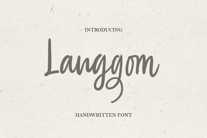 Langgom - Curly Unique Handwritten Font Font Download