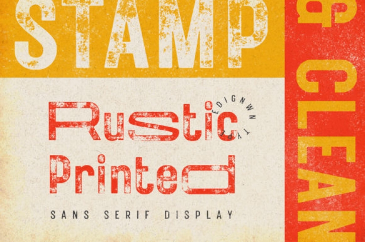 Rustic Printed Font Download