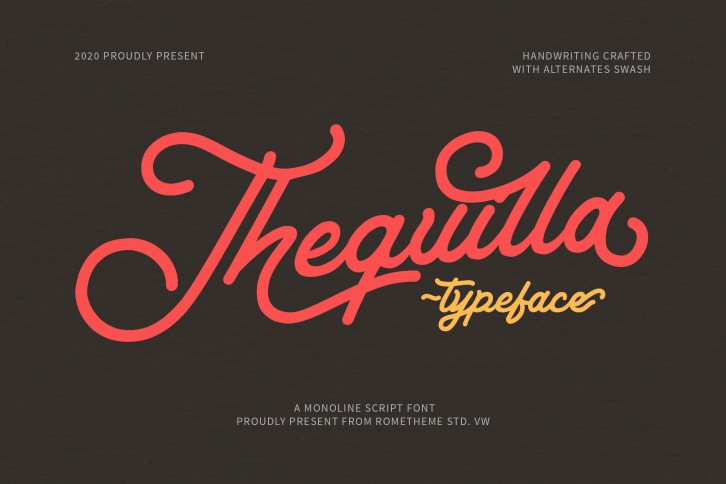 Thequilla - Monoline Scrip Font Download