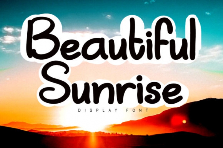 Beautiful Sunrise Font Download