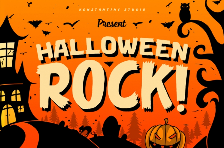 Halloween Rock! | Cute Horror Font Font Download