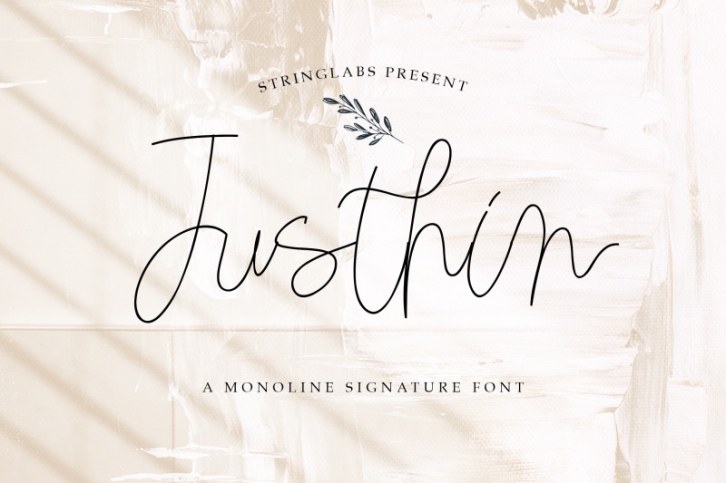 Justhin - Monoline Signature Font Font Download