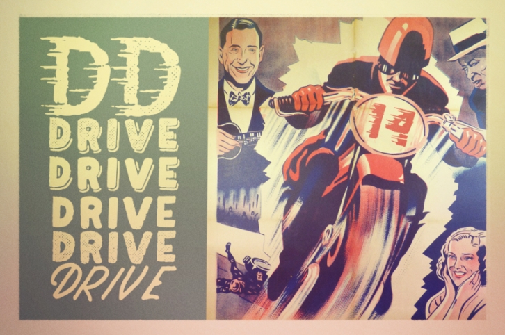 DRIVER • Retro action typeface Font Download