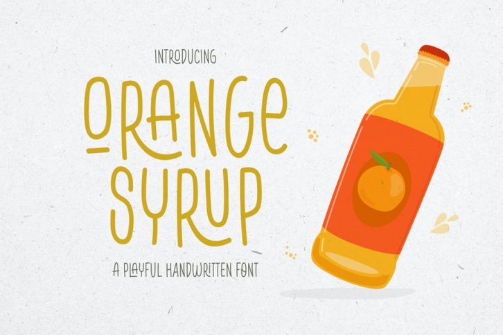 Orange Syrup - a Playful Ligatures Handwitten Font Font Download