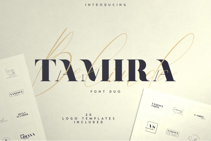 Belinda Tamira - Font duo + 20 Logos Font Download