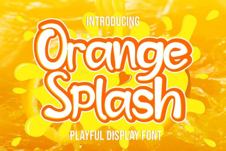 Orange Splash - Fresh Summer Font Font Download