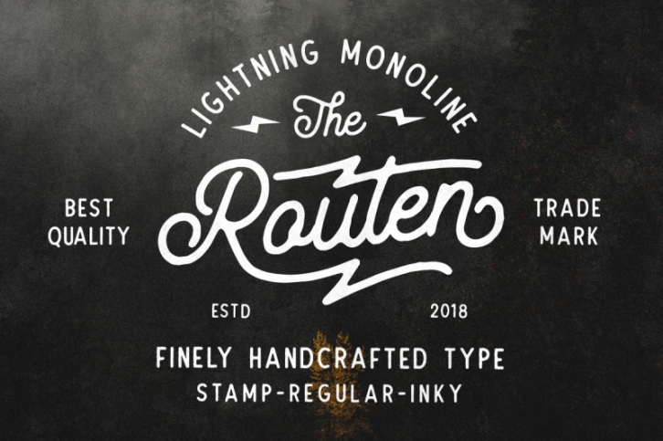 Routen Lightning Monoline 20%OFF Font Download