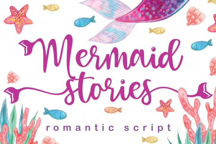 Mermaid Stories Crafting Font Font Download