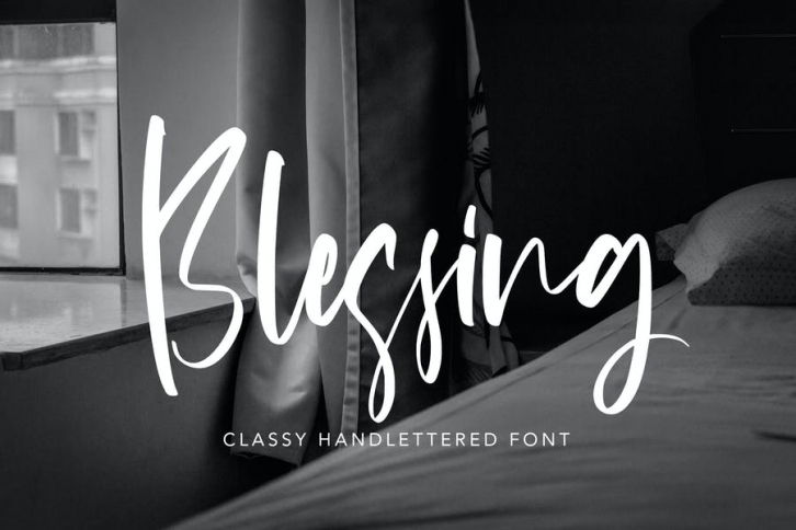 Blessing - Classy Handlettered Font Font Download