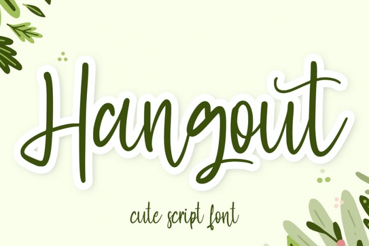 Hangout - Cute Script Font Font Download