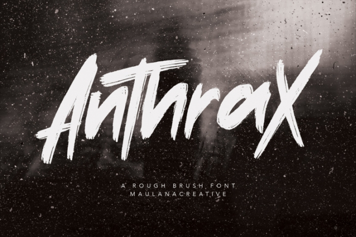 Anthrax Rough Brush Handmade Typeface Font Written Font Download
