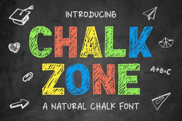 Chalk Zone - a Natural Chalk Font Font Download