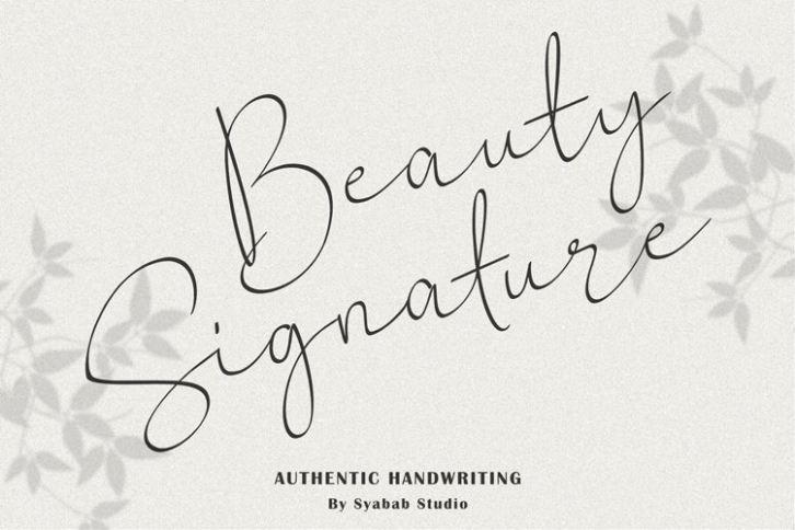 Beauty Signature Script Handwritten Font Download