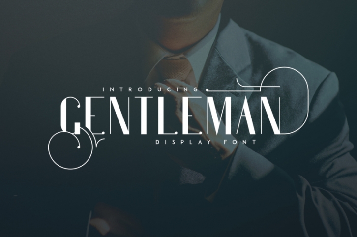 Gentleman font + 10 Logo Templates -30% Font Download