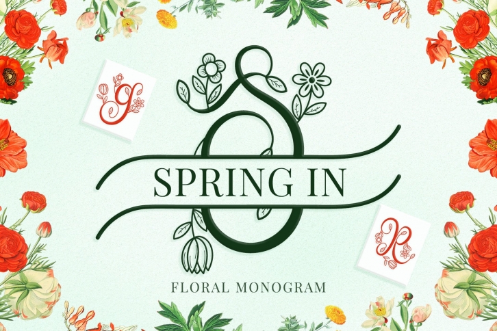 Spring in Monogram Font Download