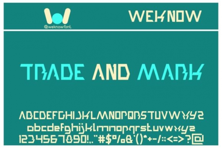 Trade and Mark Font Download