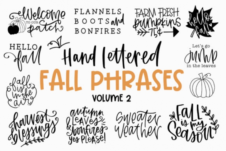 Fall Phrases Font Download