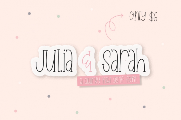 Julia and Sarah Font (Girly Fonts, Doodle Fonts) Font Download