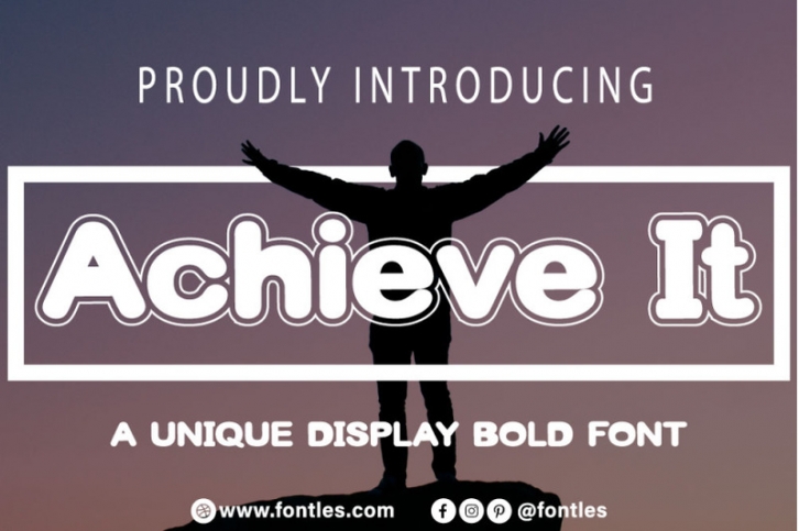 Achieve It  A Bold And Chunky Lettered Display Font Font Download