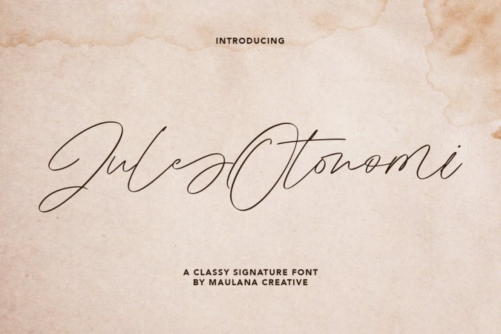 Jules Otonomi Classy Signature Font Font Download