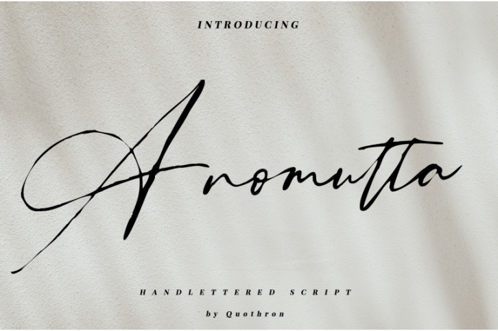 Anomutta - Script font Font Download