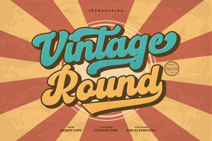 Vintage Round Font Download