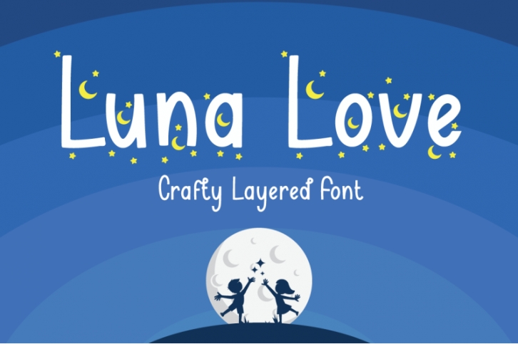 Luna Love - Layered Crafty Font Font Download