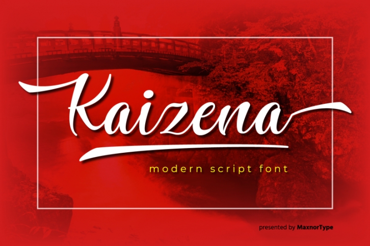 Kaizena - A Modern Script Font Font Download