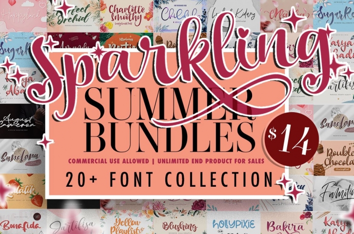Sparkling Summer Bundles Font Download