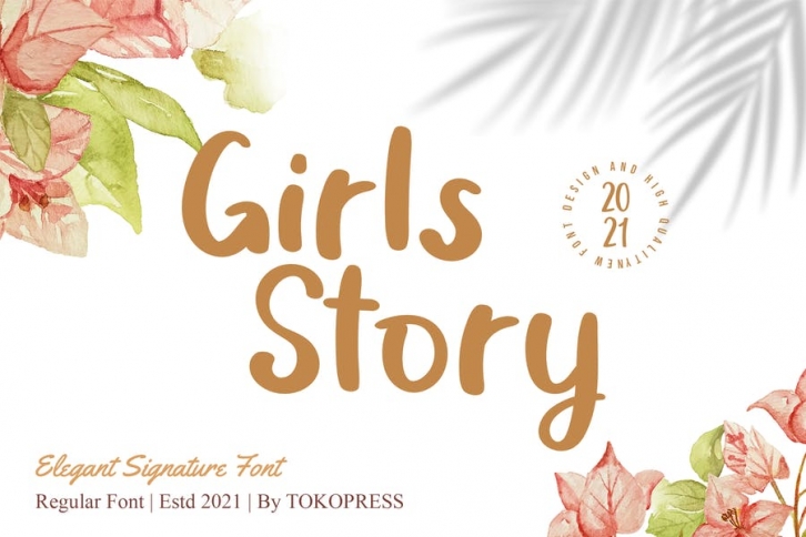 Girls Story - Fancy handwriting font Font Download