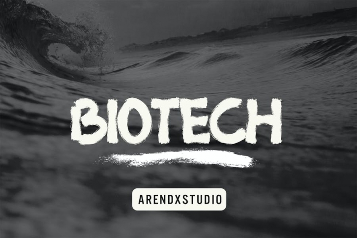 Biotech - Brush Font Font Download