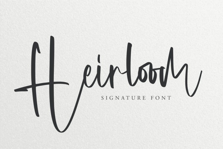 Heirloom - Signature Font Font Download