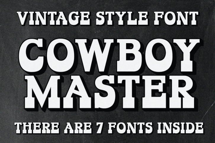 Cowboy Master Vintage Font Family Font Download