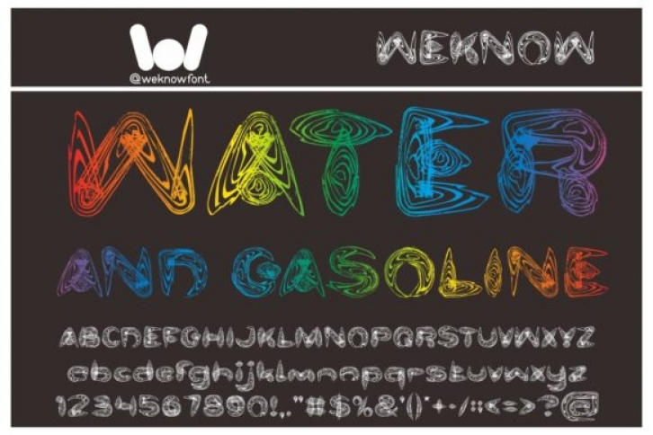 Water and Gasoline Font Download
