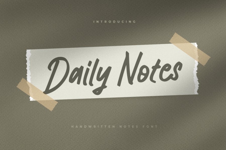 Daily Notes - Handwritten Notes Font Font Download