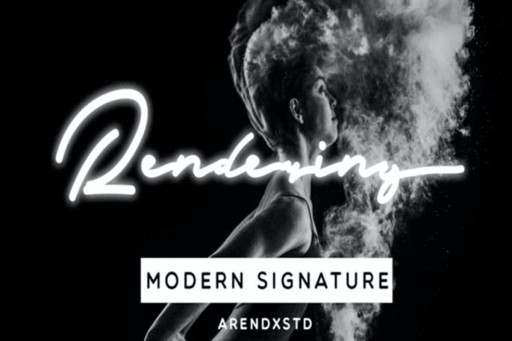 Rendering - Modern Signature Font Font Download