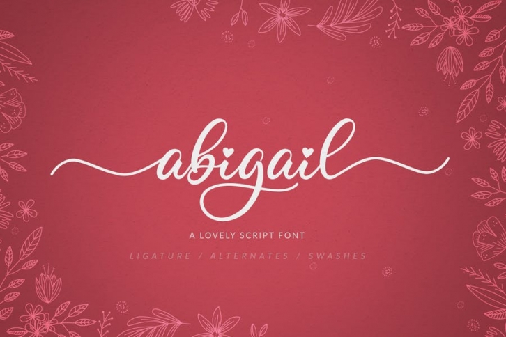 Abigail - Lovely Script Font Font Download