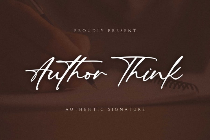 Author Think - Authentic Signature Font Download