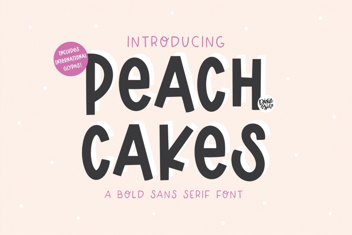 PEACH CAKES Chunky Display Font Download