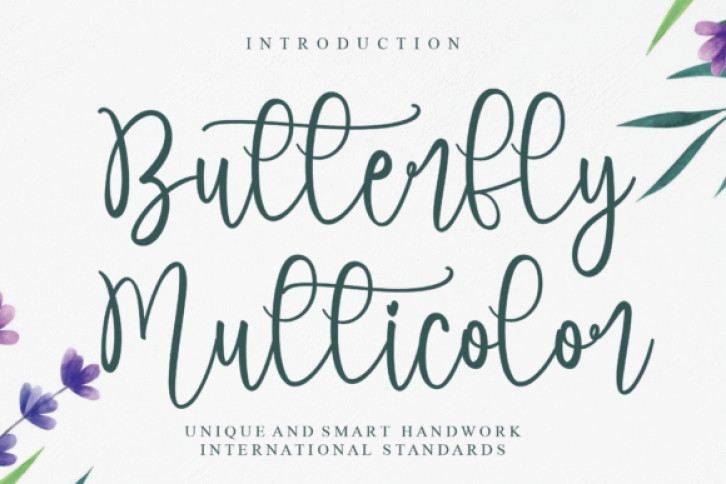 Butterfly Multicolor Font Download