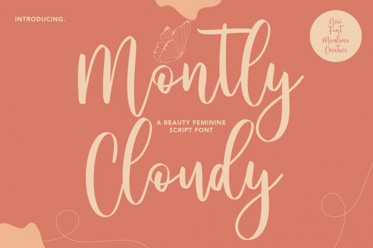 Montly Cloudy Beauty Script Font Download