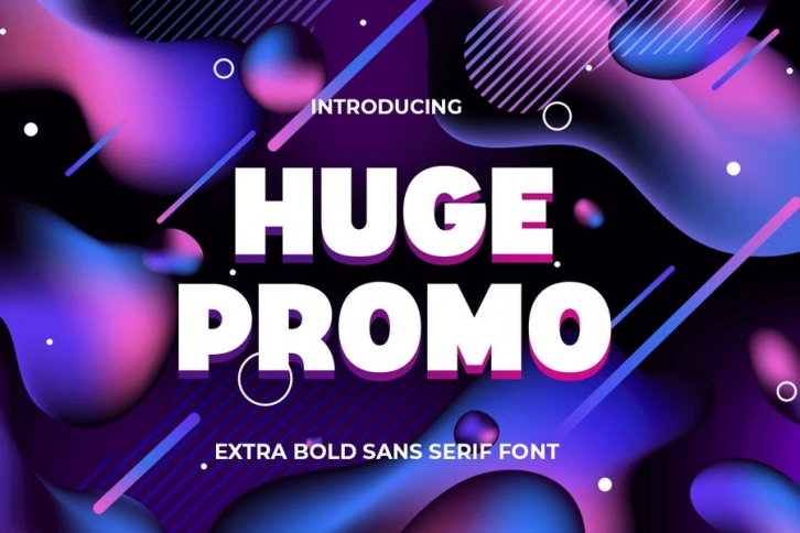 HUGE PROMO - Extra Bold Sans Serif Font Font Download