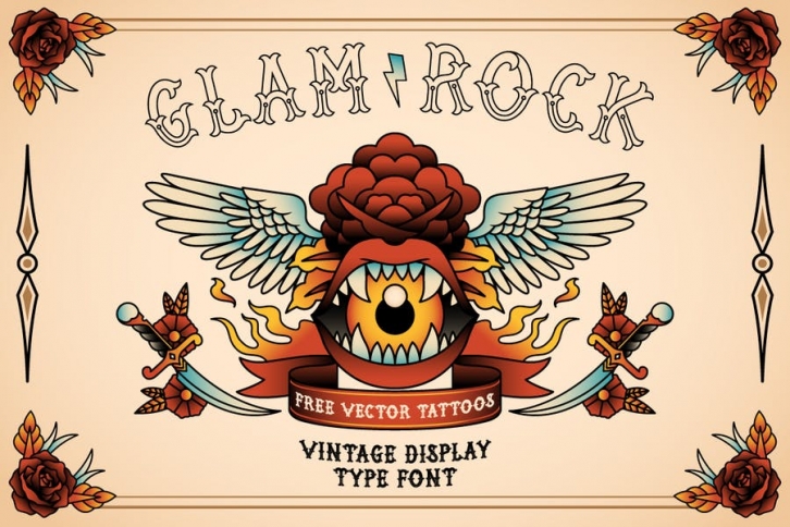 Glam Rock Vintage Font Font Download