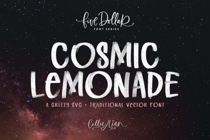 Cosmic Lemonade SVG + Vector Font Font Download