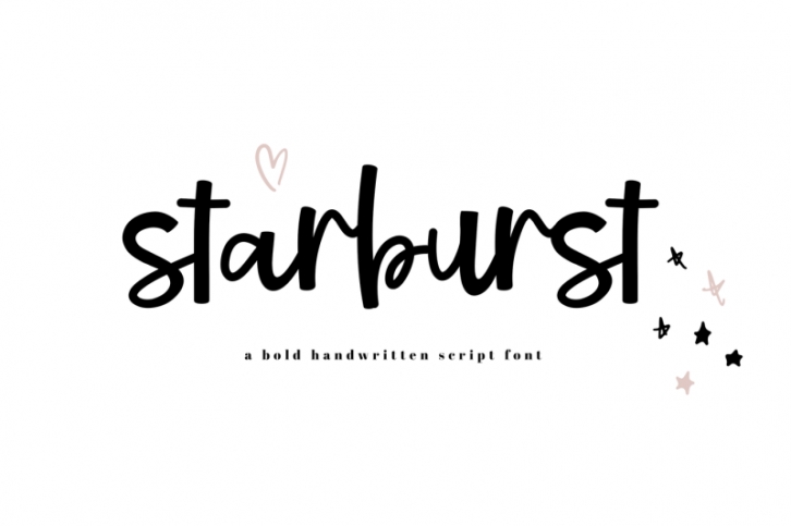 Starburst - A Bold Handwritten Script Font Font Download